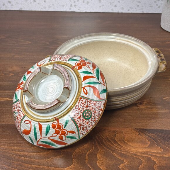 Modern Japanese Donabe Clay Pot Banko Yaki Style Hot Pot Gas Stove Safe with Lid - Picture 1 of 10